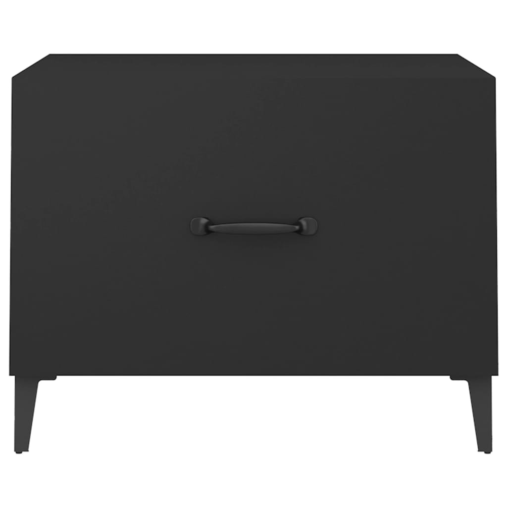 Tavolino da Salotto con Gambe in Metallo Nero 50x50x40 cm