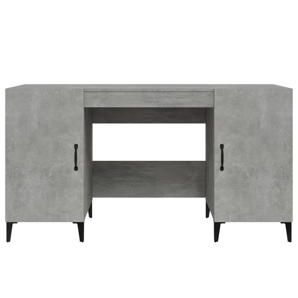 Scrivania Grigio Cemento 140x50x75 cm in Legno Multistrato