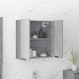 Armadietto a Specchio da Bagno Grigio Sonoma 64x20x67 cm