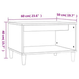 Tavolino da Salotto Rovere Marrone 60x50x40cm Legno Multistrato