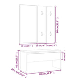 Set di Mobili da Corridoio Rovere Marrone in Legno Multistrato