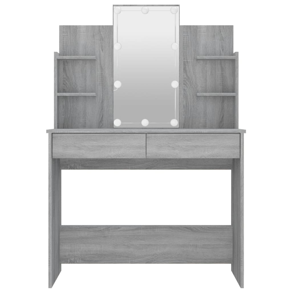 Toeletta con LED Grigio Sonoma 96x40x142 cm