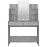 Toeletta con LED Grigio Sonoma 96x40x142 cm