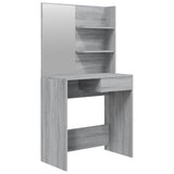 Toeletta con Specchio Grigio Sonoma 74,5x40x141 cm