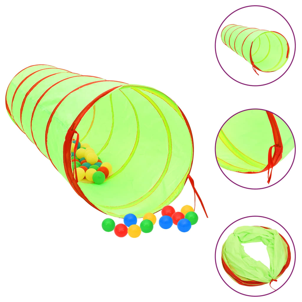 Tunnel da Gioco per Bambini Verde 175 cm in Poliestere