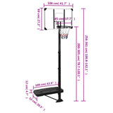 Supporto per Pallacanestro Trasparente 256-361 cm Policarbonato