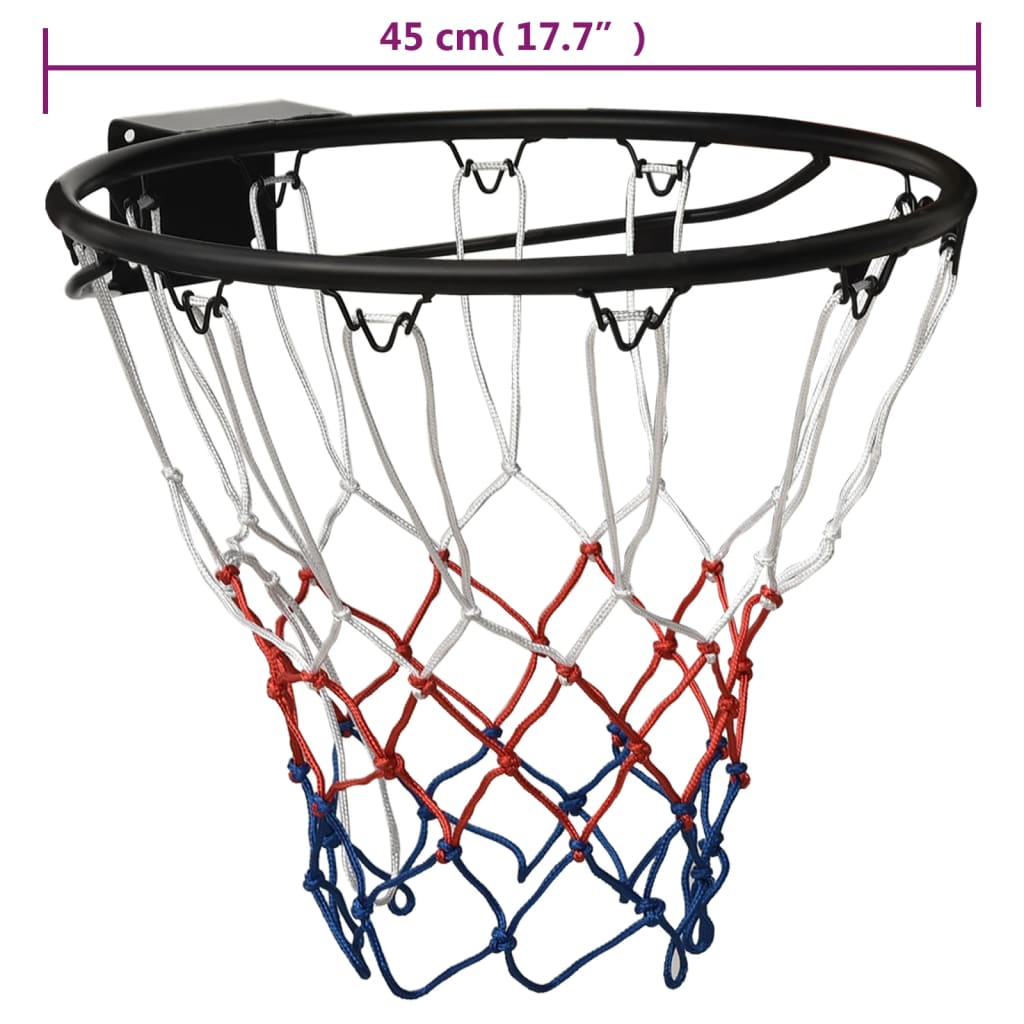 Canestro da Basket Nero 45 cm Acciaio