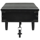 Tavolino Salotto con Ruote Nero 110x52x43 cm Legno Multistrato
