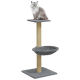 Albero per Gatti con Palo Tiragraffi Sisal Grigio Chiaro 74 cm