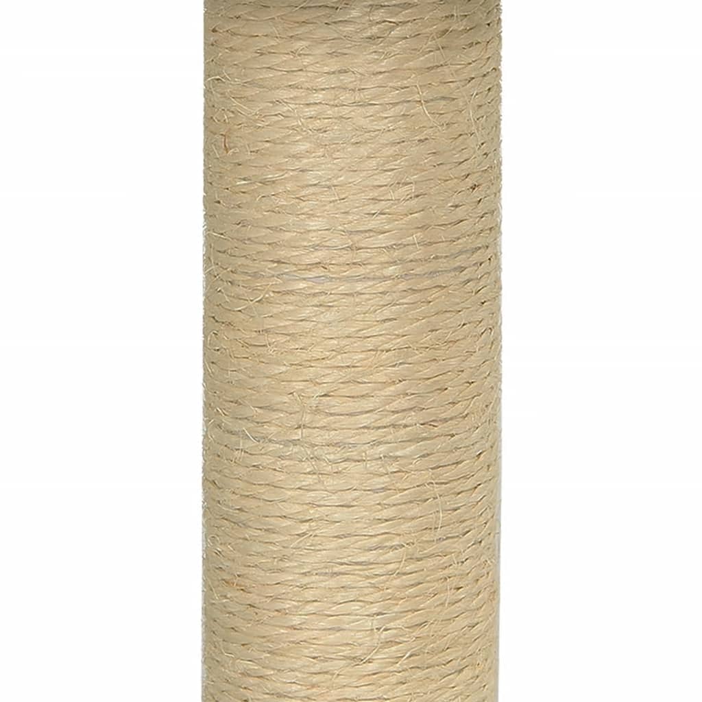 Albero per Gatti con Palo Tiragraffi Sisal Grigio Chiaro 74 cm