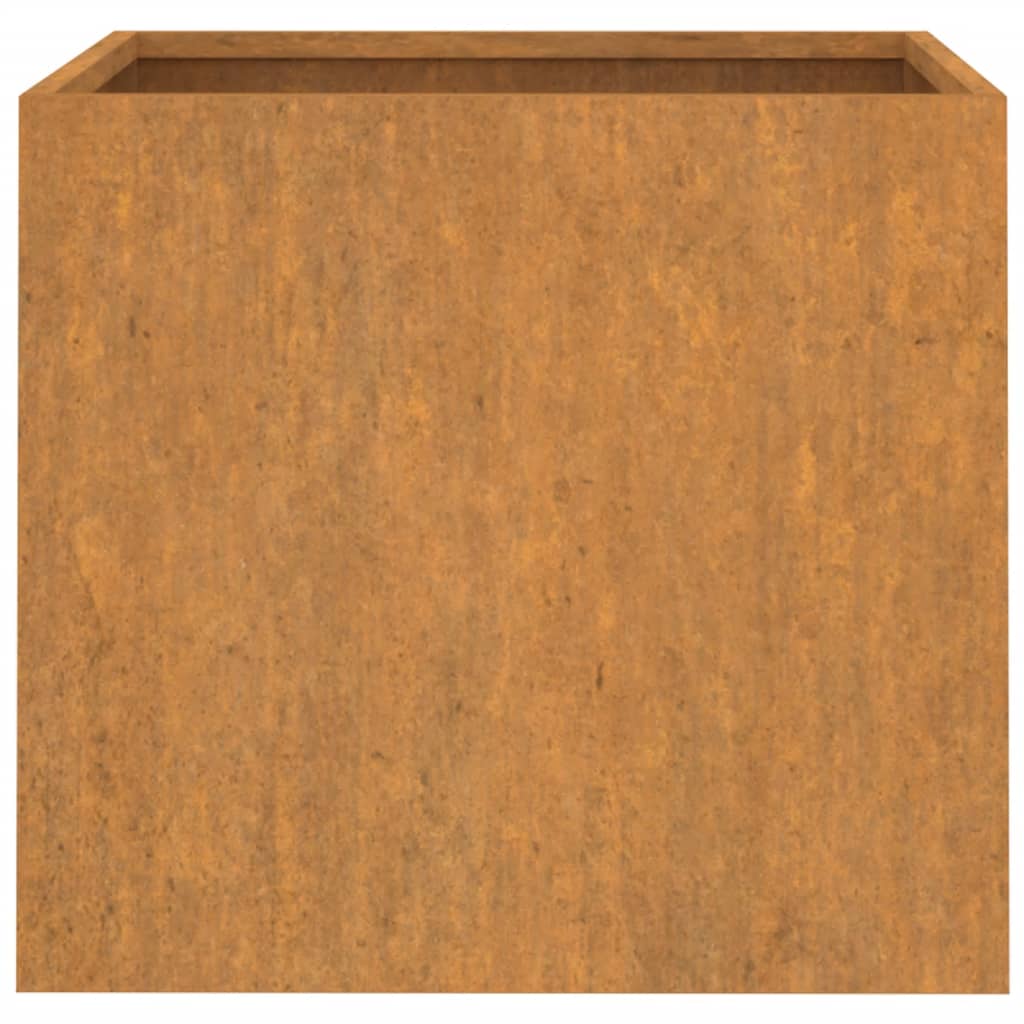 Fioriere 2 pz 49x47x46 cm Acciaio Corten