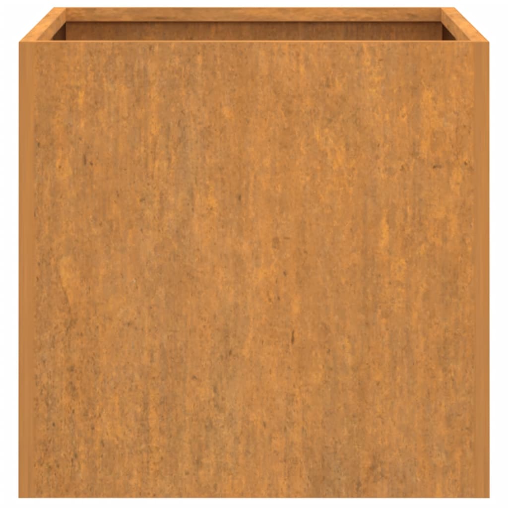 Fioriere 2 pz 49x47x46 cm Acciaio Corten