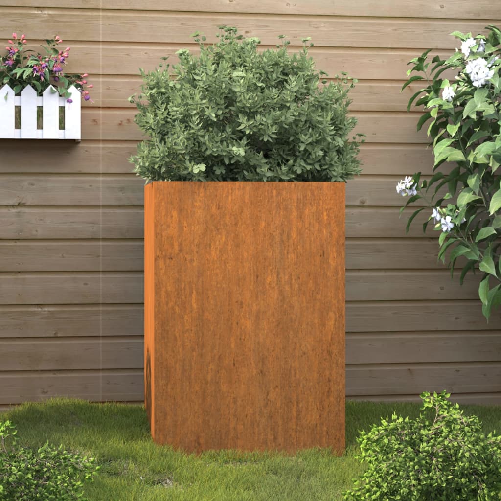 Fioriera 42x38x75 cm Acciaio Corten