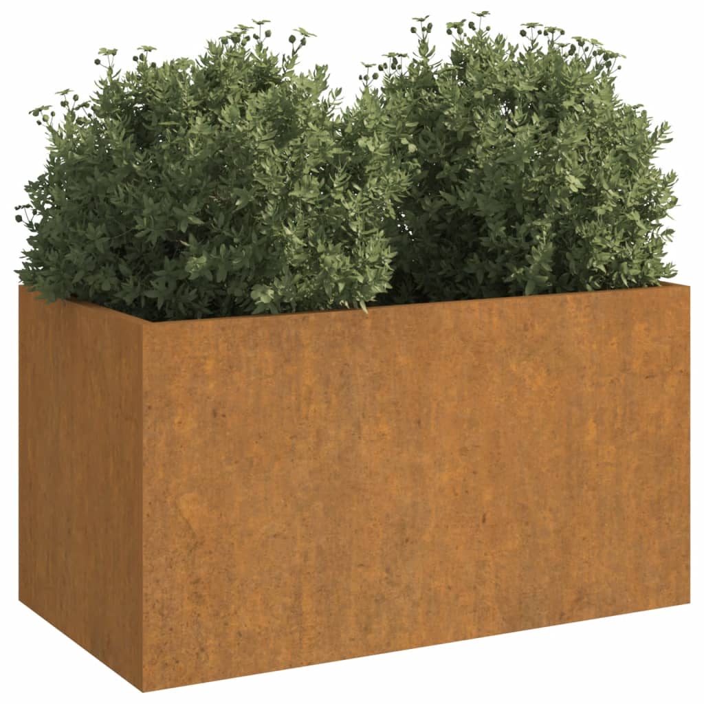 Fioriera 62x30x29 cm Acciaio Corten