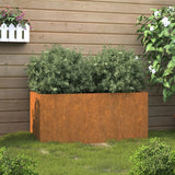 Fioriera 62x30x29 cm Acciaio Corten