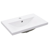 Mobile Bagno con Lavabo Integrato Rovere Fumo Legno Multistrato