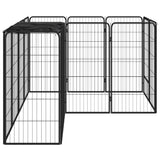 Box Cani 14 Pannelli Nero 50x100 cm Acciaio Verniciato Polvere