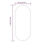 Specchio da Parete Dorato 80x35 cm Ovale