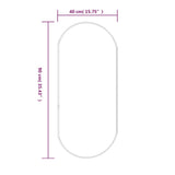 Specchio da Parete Dorato 90x40 cm Ovale