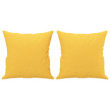 Cuscini Decorativi 2 pz Giallo Chiaro 40x40 cm in Tessuto