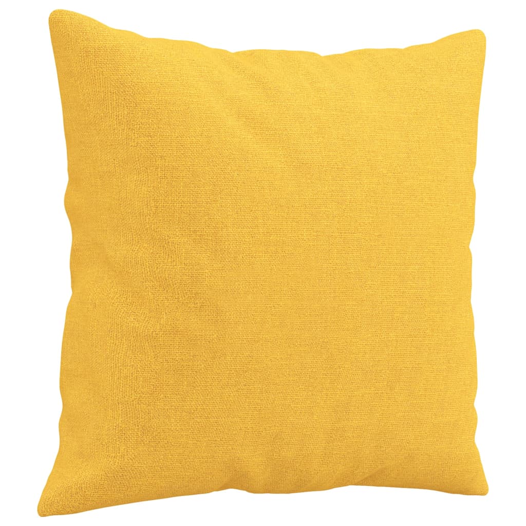 Cuscini Decorativi 2 pz Giallo Chiaro 40x40 cm in Tessuto