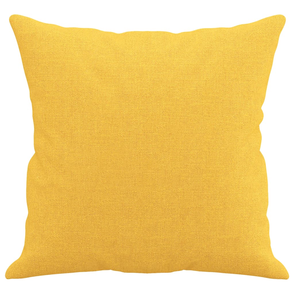 Cuscini Decorativi 2 pz Giallo Chiaro 40x40 cm in Tessuto