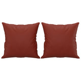 Cuscini Decorativi 2pz Rosso Vino 40x40 cm in Similpelle