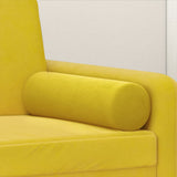 Cuscini Decorativi 2 pz Giallo Ø15x50 cm in Velluto