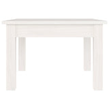 Tavolino da Salotto Bianco 45x45x30 cm Legno Massello di Pino