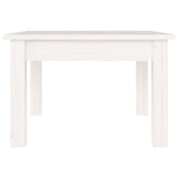 Tavolino da Salotto Bianco 45x45x30 cm Legno Massello di Pino