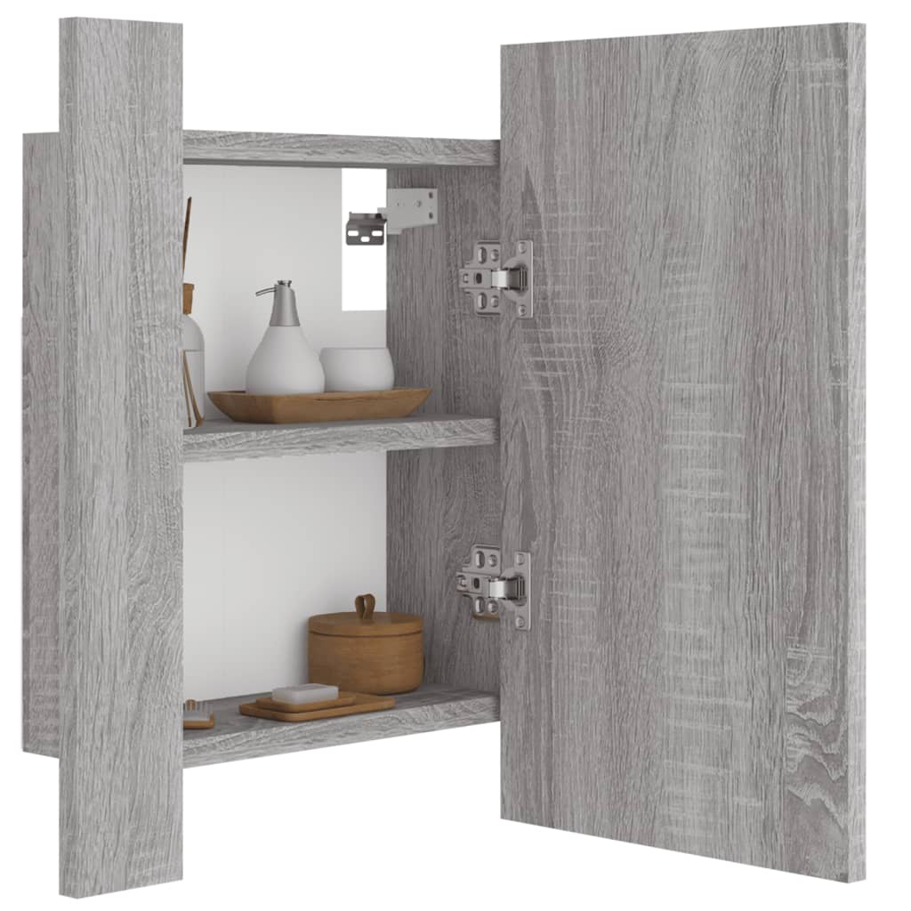 Mobile da Bagno Grigio Sonoma 40x12x45cm in Legno Multistrato