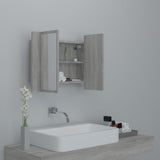 Mobile Specchio LED Grigio Sonoma 60x12x45cm Legno Multistrato