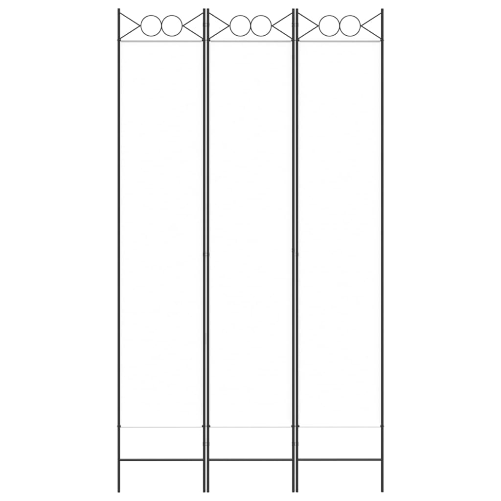 Divisorio a 3 Pannelli bianco 120x220 cm in Tessuto