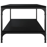 Tavolino Salotto Nero 100x50x40cm Legno Multistrato