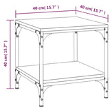 Tavolini 2pz Nero 40x40x40 cm in Legno Multistrato