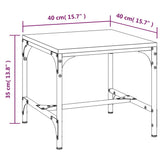 Tavolini 2pz Nerorovere marrone 40x40x35cm in Legno Multistrato