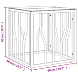 Tavolino da Salotto Argento 50x50x50 cm in Acciaio Inox e Vetro