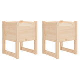 Fioriere 2 pz 40x40x52,5 cm in Legno Massello di Pino