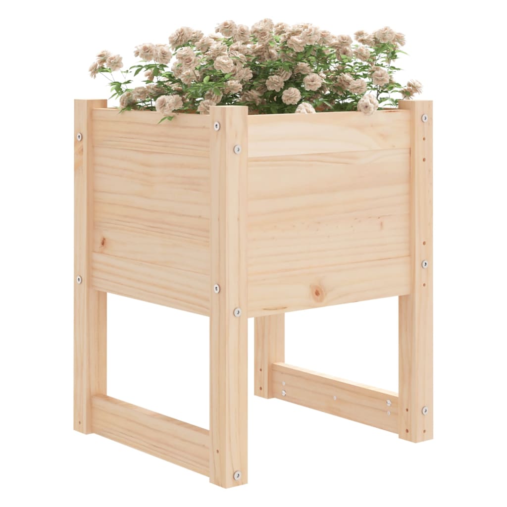 Fioriere 2 pz 40x40x52,5 cm in Legno Massello di Pino