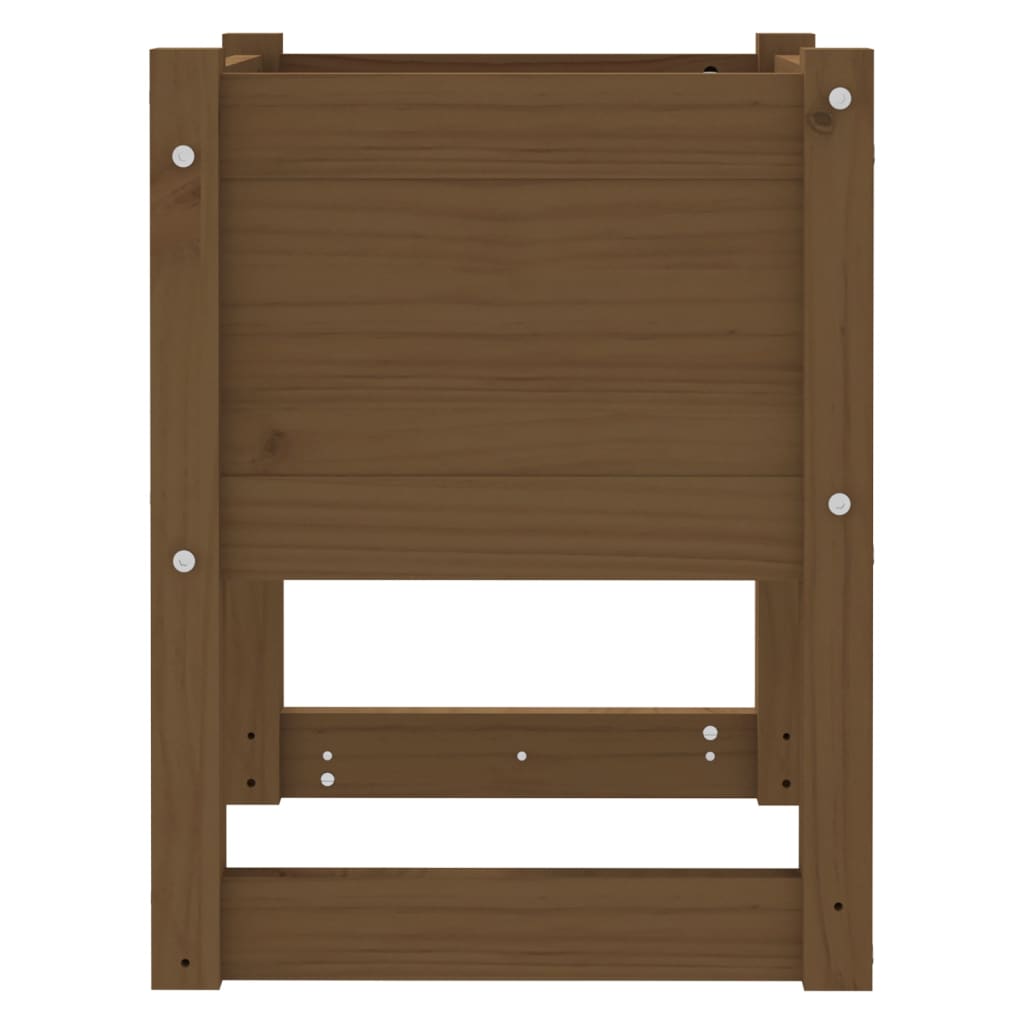 Fioriere 2 pz Miele 40x40x52,5 cm in Legno Massello di Pino