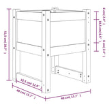 Fioriere 2 pz Miele 40x40x52,5 cm in Legno Massello di Pino