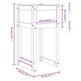 Fioriera Grigio 40x40x81 cm in Legno Massello di Pino