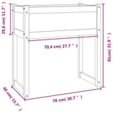 Fioriera 78x40x81 cm in Legno Massello di Pino