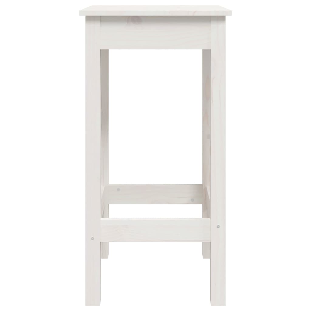 Sgabelli da Bar 2 pz Bianchi 40x40x78 cm Legno Massello di Pino