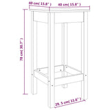 Sgabelli da Bar 2 pz Miele 40x40x78 cm Legno Massello di Pino