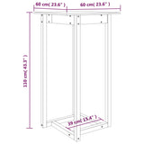 Tavolo da Bar 60x60x110 cm in Legno Massello di Pino