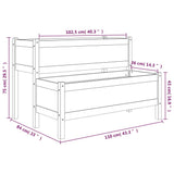 Fioriera Nera 110x84x75 cm in Legno Massello di Pino