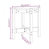 Tavolino da Salotto Miele Ø 42,5x45cm in Legno Massello di Pino