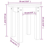 Tavolino da Salotto Miele Ø 35x35 cm in Legno Massello di Pino