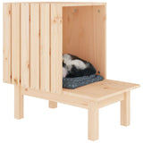 Cat House 60x36x60 cm in Solid Pine Wood